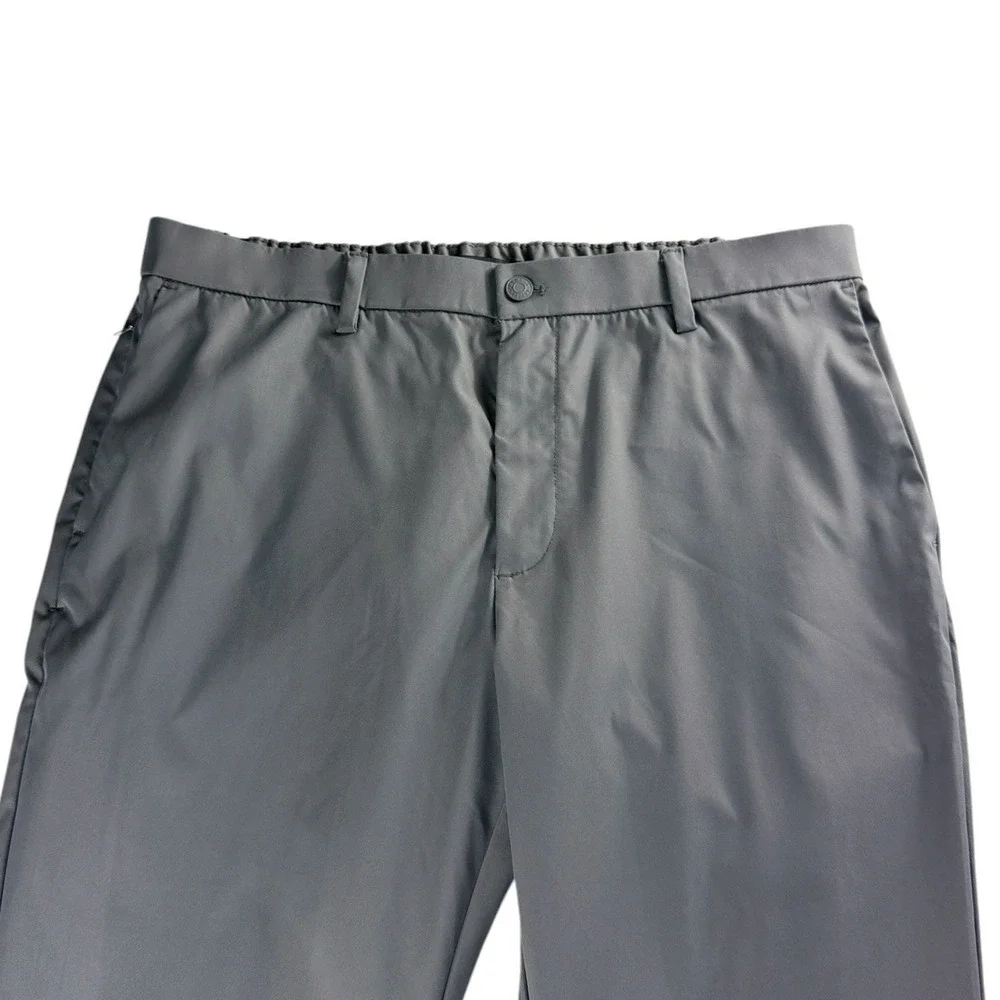 Banana Republic Mens Gray Performance Chino Pants 38x30 Elastic Waist 1951119